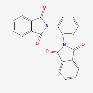 molecular formula C22H12N2O4 B12009392 1,2-Bis(phthalamido)benzene CAS No. 37881-98-4