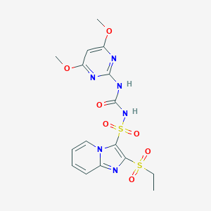 molecular formula C16H18N6O7S2 B120094 Sulfosulfuron CAS No. 141776-32-1