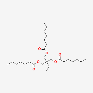 molecular formula C27H50O6 B12009560 Trimethylolpropane triheptanoate CAS No. 78-16-0