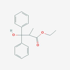 molecular formula C18H20O3 B12009679 Ethyl 3-hydroxy-2-methyl-3,3-diphenylpropanoate CAS No. 58473-62-4