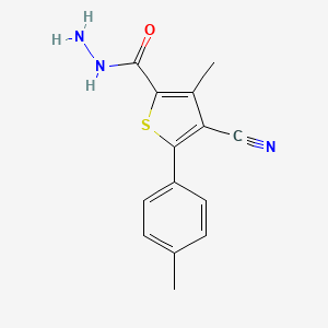 4-Cyano-3-methyl-5-(4-methylphenyl)-2-thiophenecarbohydrazide