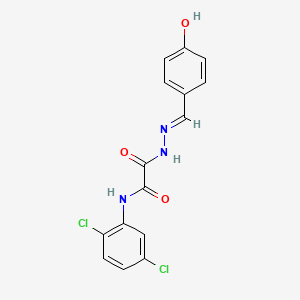 molecular formula C15H11Cl2N3O3 B12009724 N-(2,5-dichlorophenyl)-N'-[(E)-(4-hydroxyphenyl)methylideneamino]oxamide 