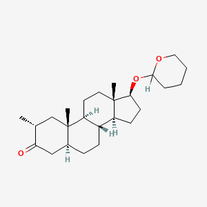 molecular formula C25H40O3 B1200980 Dromostanolone tetrahydropyranyl ether CAS No. 983-56-2