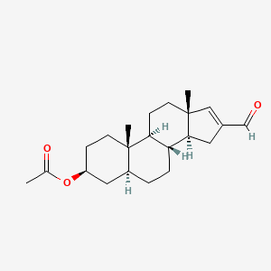 3beta-(Acetyloxy)-5alpha-androst-16-ene-16-carboxaldehyde