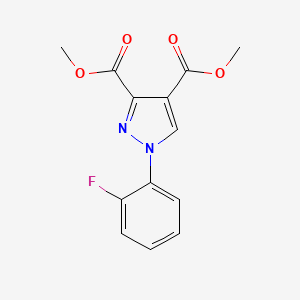 molecular formula C13H11FN2O4 B12009810 dimethyl 1-(2-fluorophenyl)-1H-pyrazole-3,4-dicarboxylate 