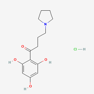 1-Butanone, 4-(1-pyrrolidinyl)-1-(2,4,6-trihydroxyphenyl)-, hydrochloride