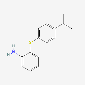 molecular formula C15H17NS B1200990 Benzenamine, 2-((4-(1-methylethyl)phenyl)thio)- CAS No. 52167-40-5