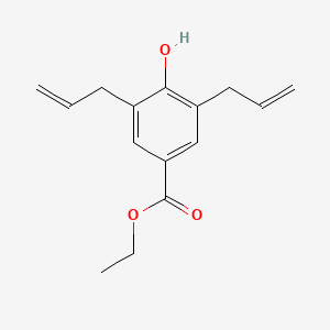 molecular formula C15H18O3 B12009971 Benzoic acid, 3,5-diallyl-4-hydroxy-, ethyl ester CAS No. 100311-34-0