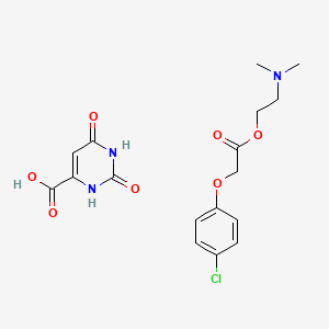 molecular formula C17H20ClN3O7 B1201001 Meclofenoxatorotate CAS No. 27166-15-0