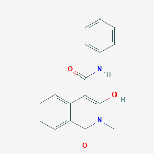 molecular formula C17H14N2O3 B12010078 3-hydroxy-2-methyl-1-oxo-N-phenyl-1,2-dihydro-4-isoquinolinecarboxamide 
