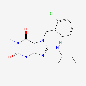 molecular formula C18H22ClN5O2 B12010130 8-(sec-butylamino)-7-(2-chlorobenzyl)-1,3-dimethyl-3,7-dihydro-1H-purine-2,6-dione CAS No. 377063-21-3