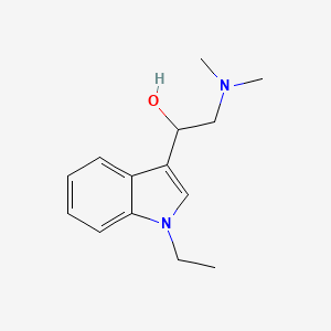 molecular formula C14H20N2O B12010145 alpha-((Dimethylamino)methyl)-1-ethylindole-3-methanol CAS No. 5135-83-1