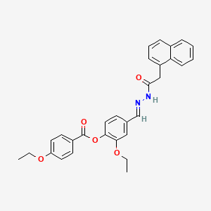 molecular formula C30H28N2O5 B12010201 2-Ethoxy-4-(2-(1-naphthylacetyl)carbohydrazonoyl)phenyl 4-ethoxybenzoate CAS No. 765284-78-4