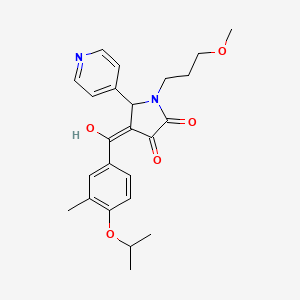 molecular formula C24H28N2O5 B12010268 3-Hydroxy-4-(4-isopropoxy-3-methylbenzoyl)-1-(3-methoxypropyl)-5-(pyridin-4-yl)-1H-pyrrol-2(5H)-one CAS No. 510712-16-0