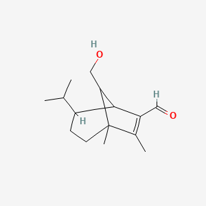 8-(Hydroxymethyl)-1,7-dimethyl-4-propan-2-ylbicyclo[3.2.1]oct-6-ene-6-carbaldehyde