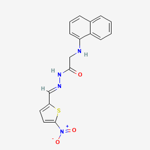 molecular formula C17H14N4O3S B12010298 2-(1-naphthylamino)-N'-[(E)-(5-nitro-2-thienyl)methylidene]acetohydrazide 