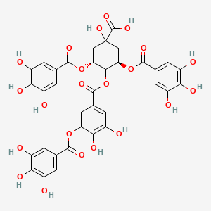 4-({3,4-Dihydroxy-5-[(3,4,5-trihydroxybenzoyl)oxy]benzoyl}oxy)-1-hydroxy-3,5-bis[(3,4,5-trihydroxybenzoyl)oxy]cyclohexane-1-carboxylic acid