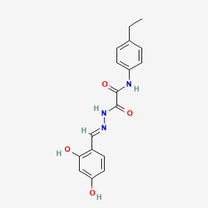 molecular formula C17H17N3O4 B12010388 N'-[(E)-(2,4-dihydroxyphenyl)methylideneamino]-N-(4-ethylphenyl)oxamide 