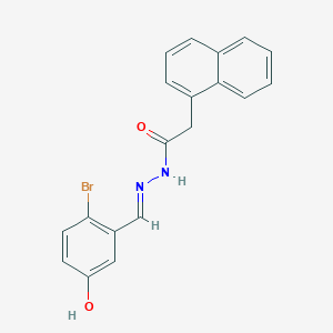molecular formula C19H15BrN2O2 B12010445 N'-[(E)-(2-bromo-5-hydroxyphenyl)methylidene]-2-(naphthalen-1-yl)acetohydrazide 