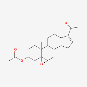 molecular formula C23H32O4 B12010458 20-Oxo-5alpha,6alpha-epoxypregna-16-ene-3beta-ol acetate 