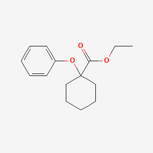 molecular formula C15H20O3 B12010471 Cyclohexanecarboxylic acid, 1-phenoxy-, ethyl ester CAS No. 71404-08-5