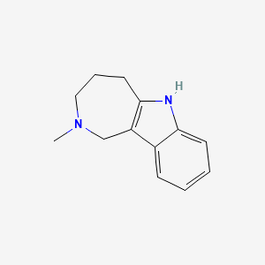 molecular formula C13H16N2 B12010544 2-Methyl-1,2,3,4,5,6-hexahydroazepino[4,3-b]indole 