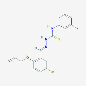 molecular formula C18H18BrN3OS B12010545 2-(Allyloxy)-5-bromobenzaldehyde N-(3-methylphenyl)thiosemicarbazone CAS No. 765281-62-7