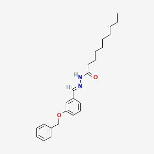 molecular formula C24H32N2O2 B12010565 N'-{(E)-[3-(benzyloxy)phenyl]methylidene}decanehydrazide 