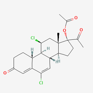[(8S,9S,10R,11S,13S,14S,17R)-17-acetyl-6,11-dichloro-13-methyl-3-oxo-1,2,8,9,10,11,12,14,15,16-decahydrocyclopenta[a]phenanthren-17-yl] acetate