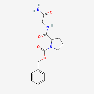molecular formula C15H19N3O4 B12010638 (S)-Benzyl 2-((2-amino-2-oxoethyl)carbamoyl)pyrrolidine-1-carboxylate 