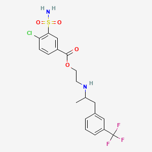 Benzoic acid, 4-chloro-3-sulfamoyl-, 2-((alpha-methyl-m-(trifluoromethyl)phenethyl)amino)ethyl ester