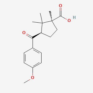 4-Anisoyl-3-(1,2,2-trimethylcyclopentane carboxylic acid)