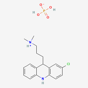 molecular formula C18H24ClN2O4P B1201083 Clomacran phosphate CAS No. 22199-46-8