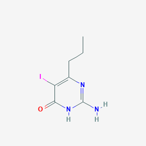 molecular formula C7H10IN3O B12010853 2-amino-5-iodo-6-propyl-1H-pyrimidin-4-one CAS No. 58331-09-2