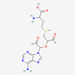 molecular formula C15H21N6O5S+ B1201094 S-Adenosylmethionine-2',3'-dialdehyde CAS No. 68385-00-2
