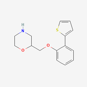 molecular formula C15H17NO2S B1201097 Morpholine, 2-((2-(2-thienyl)phenoxy)methyl)- CAS No. 57692-32-7
