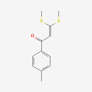 molecular formula C12H14OS2 B12010992 1-(4-Methylphenyl)-3,3-bis(methylsulfanyl)prop-2-en-1-one CAS No. 41467-27-0