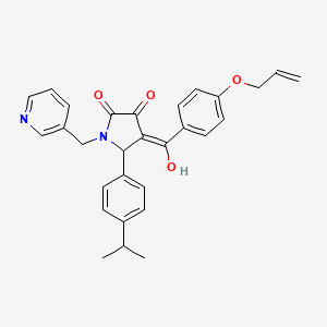molecular formula C29H28N2O4 B12011005 4-(4-(Allyloxy)benzoyl)-3-hydroxy-5-(4-isopropylphenyl)-1-(pyridin-3-ylmethyl)-1H-pyrrol-2(5H)-one CAS No. 618074-11-6