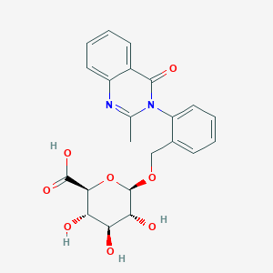 (2S,3S,4S,5R,6R)-3,4,5-trihydroxy-6-[[2-(2-methyl-4-oxoquinazolin-3-yl)phenyl]methoxy]oxane-2-carboxylic acid