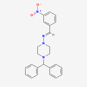 molecular formula C24H24N4O2 B12011069 4-Benzhydryl-N-(3-nitrobenzylidene)-1-piperazinamine 
