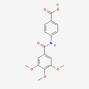 molecular formula C17H17NO6 B12011092 Benzoic acid, 4-(3,4,5-trimethoxybenzamido)- CAS No. 54057-51-1