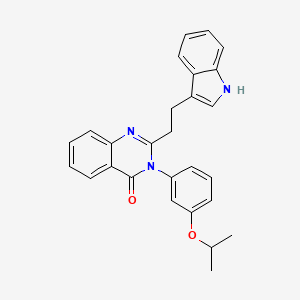 molecular formula C27H25N3O2 B1201110 2-[2-(1H-Indol-3-yl)ethyl]-3-(3-isopropyloxyphenyl)quinazolin-4(3H)-one CAS No. 133040-68-3