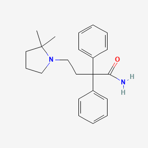 molecular formula C22H28N2O B12011145 4-(2,2-Dimethyl-1-pyrrolidinyl)-2,2-diphenylbutanamide CAS No. 47416-88-6