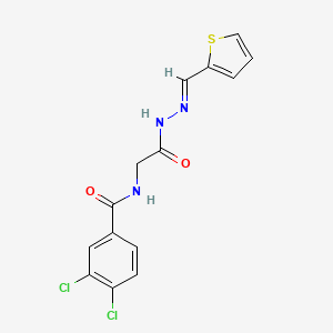 molecular formula C14H11Cl2N3O2S B12011264 3,4-Dichloro-N-(2-oxo-2-(2-(2-thienylmethylene)hydrazino)ethyl)benzamide CAS No. 767335-32-0