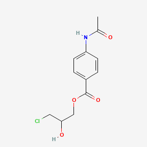 molecular formula C12H14ClNO4 B1201127 (3-Chloro-2-hydroxypropyl) 4-acetamidobenzoate CAS No. 75645-15-7
