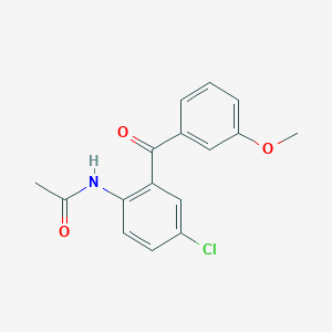molecular formula C16H14ClNO3 B12011334 N-[4-Chloro-2-(3-methoxybenzoyl)phenyl]acetamide CAS No. 62492-51-7