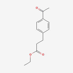 molecular formula C13H16O3 B12011391 Ethyl 3-(4-acetylphenyl)propanoate CAS No. 6337-70-8