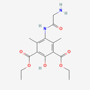 5-Aminoacetamido-4,6-dimethyl-2-hydroxyisophthalic acid diethyl ester