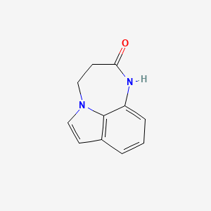 molecular formula C11H10N2O B12011446 Pyrrolo(1,2,3-ef)(1,5)benzodiazepin-2(1H)-one, 3,4-dihydro- CAS No. 28740-73-0