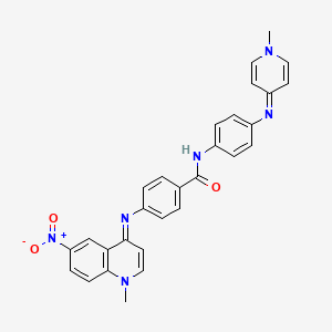 Benzamide, 4-[(1-methyl-6-nitro-4(1H)-quinolinylidene)amino]-N-[4-[(1-methyl-4(1H)-pyridinylidene)amino]phenyl]-